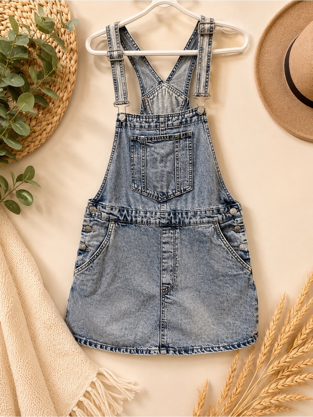 Denim Overall Dress